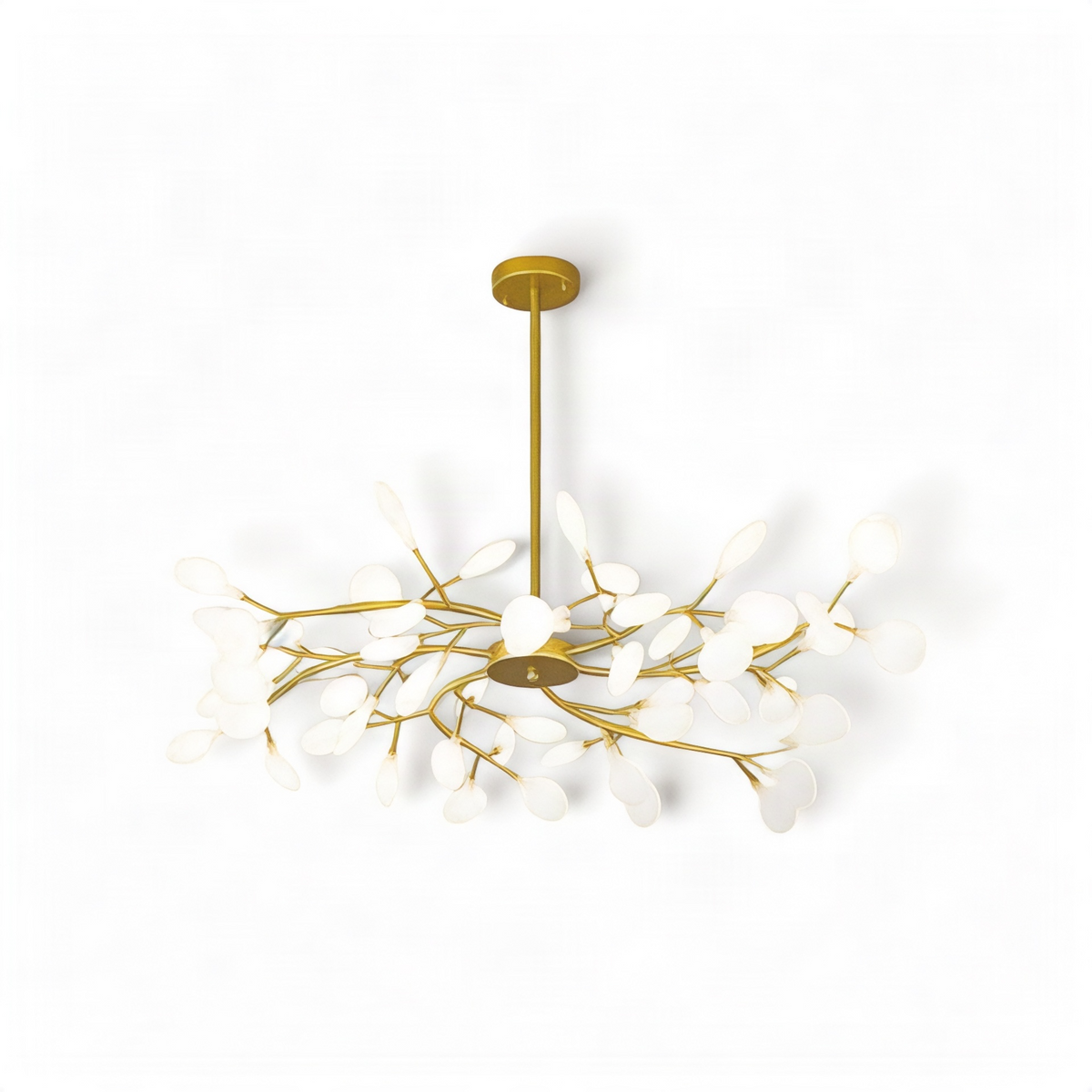 Suspension Florale Design Arborescence, coloris or