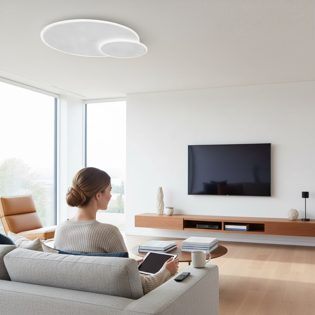 Plafonnier LED Design rond, vue 3