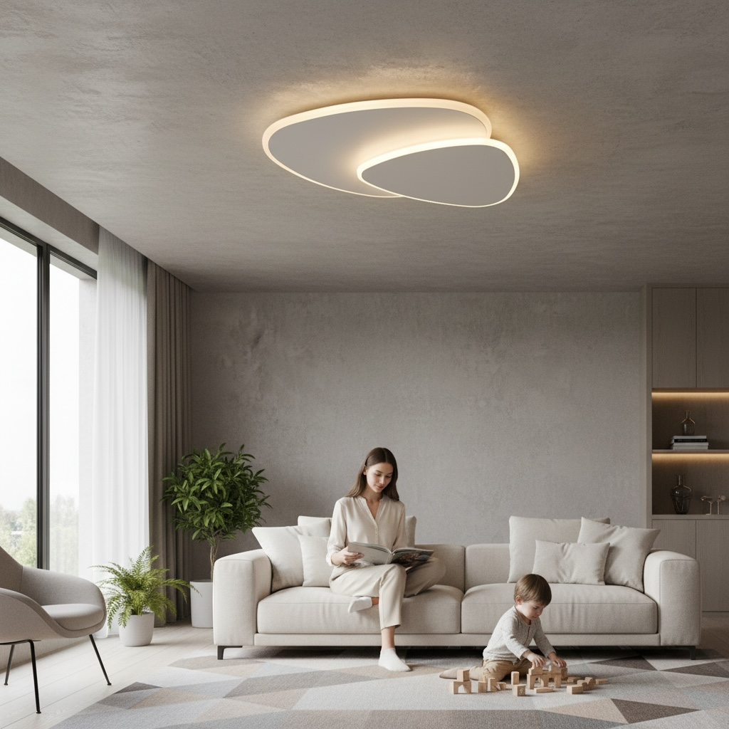 Plafonnier LED Design ovale, vue 4