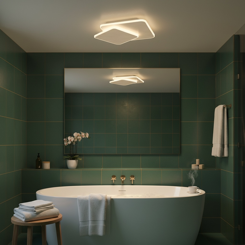 Plafonnier LED Design carré, vue 2