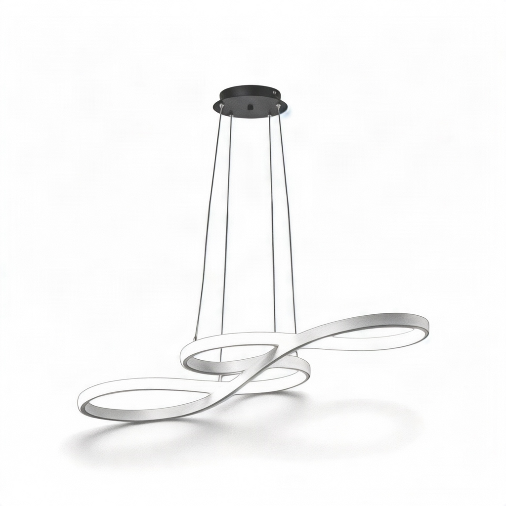 Suspension LED Design Elyra, coloris argent