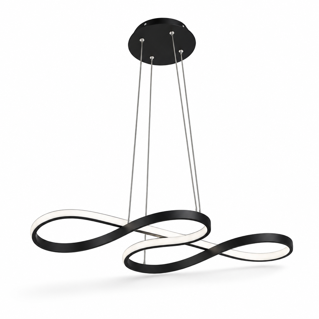 Suspension LED Design Elyra, coloris noir