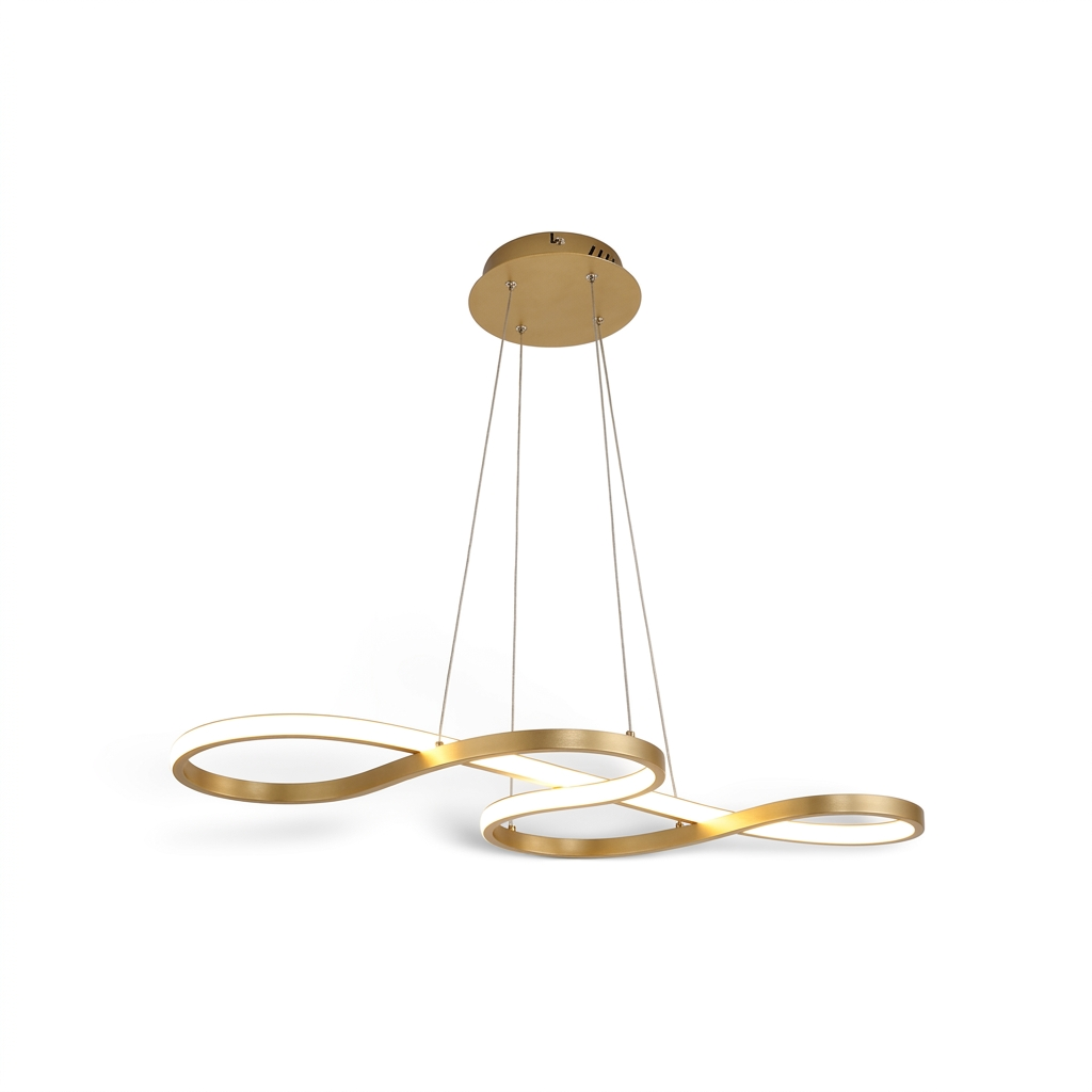Suspension LED Design Elyra, coloris doré